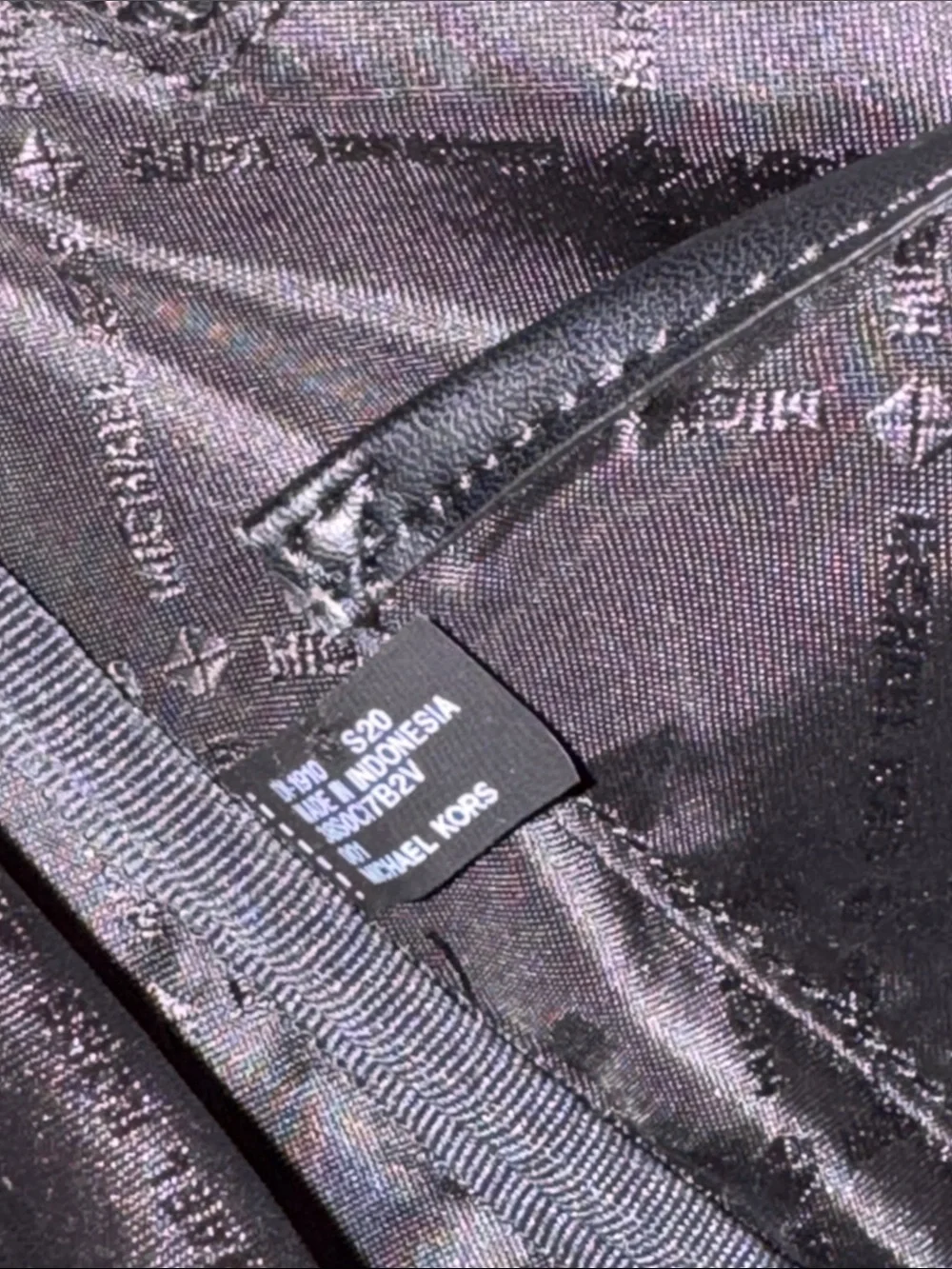 Michael Kors Bag Jet Set MK Logo Black Gray Backpack - Picture 11 of 17